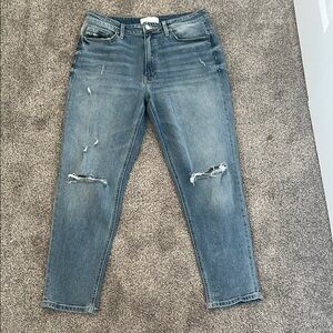 Vervet Blue Lightly Distressed High Rise Jean Size 30